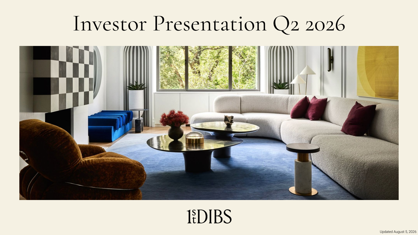 1stdibs.com's Q2 2026 Slide Deck