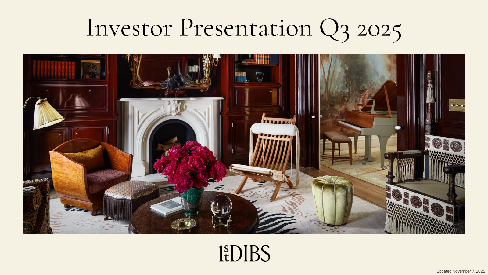 1stdibs.com's Q3 2025 Slide Deck