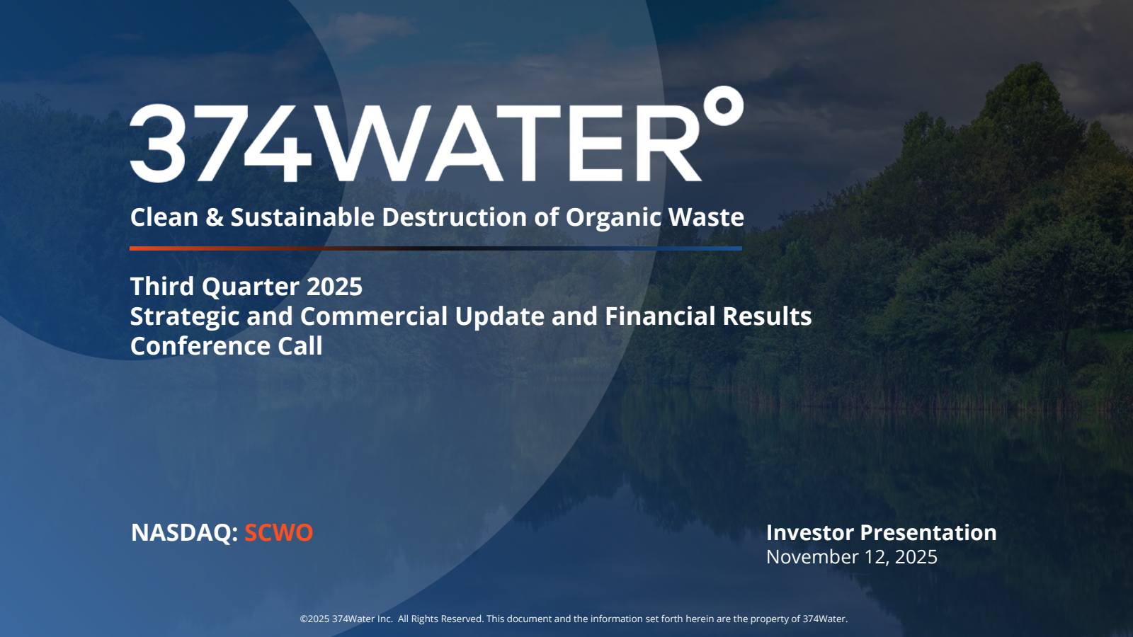 374Water's Q3 2025 Slide Deck