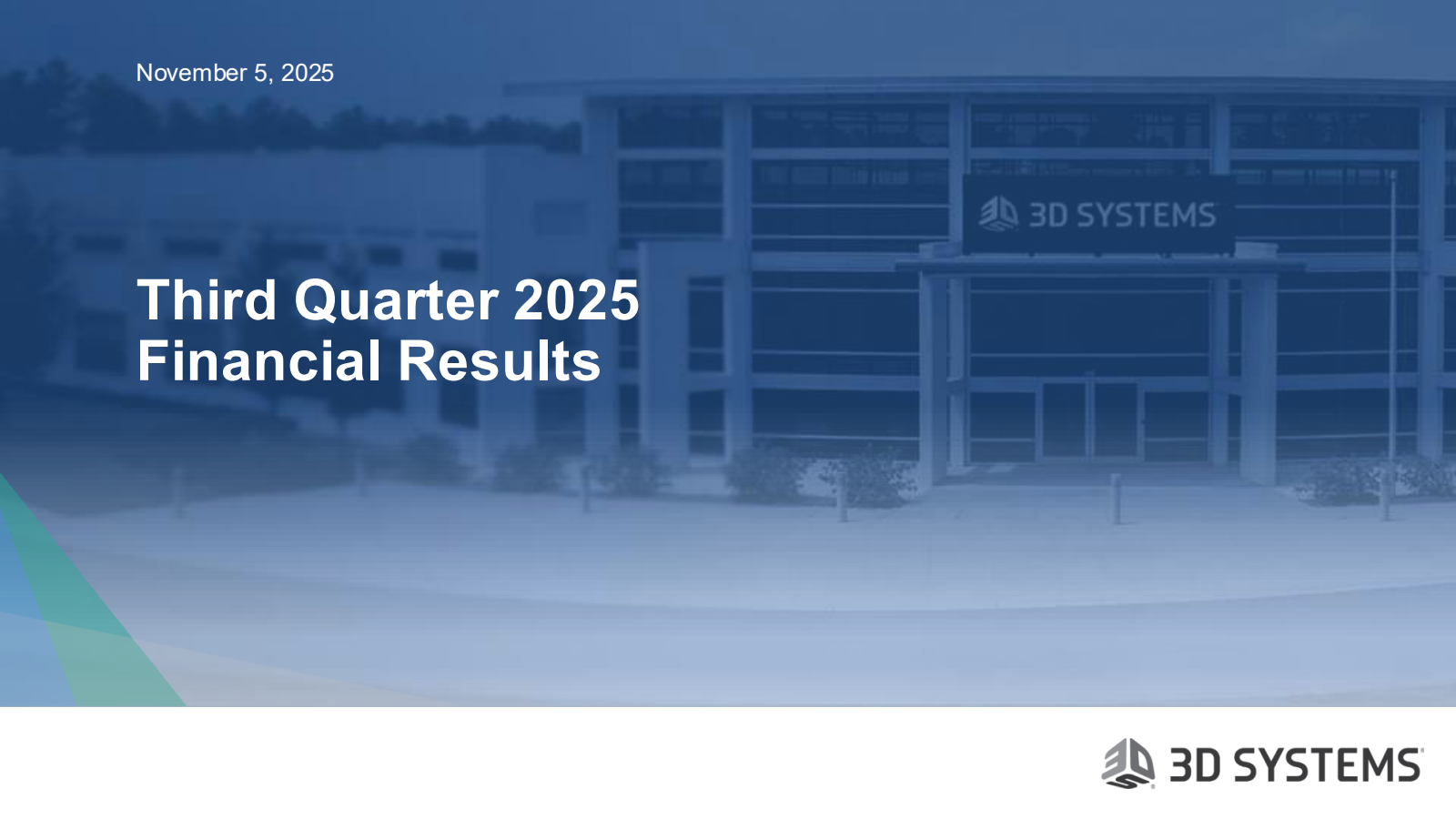 3D Systems' Q3 2025 Slide Deck
