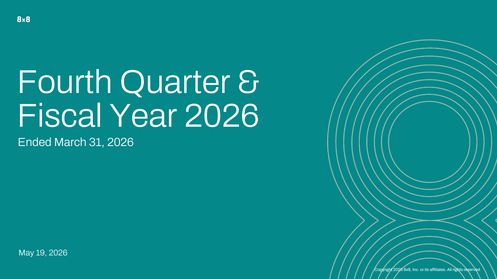 8X8's Q4 2026 Slide Deck