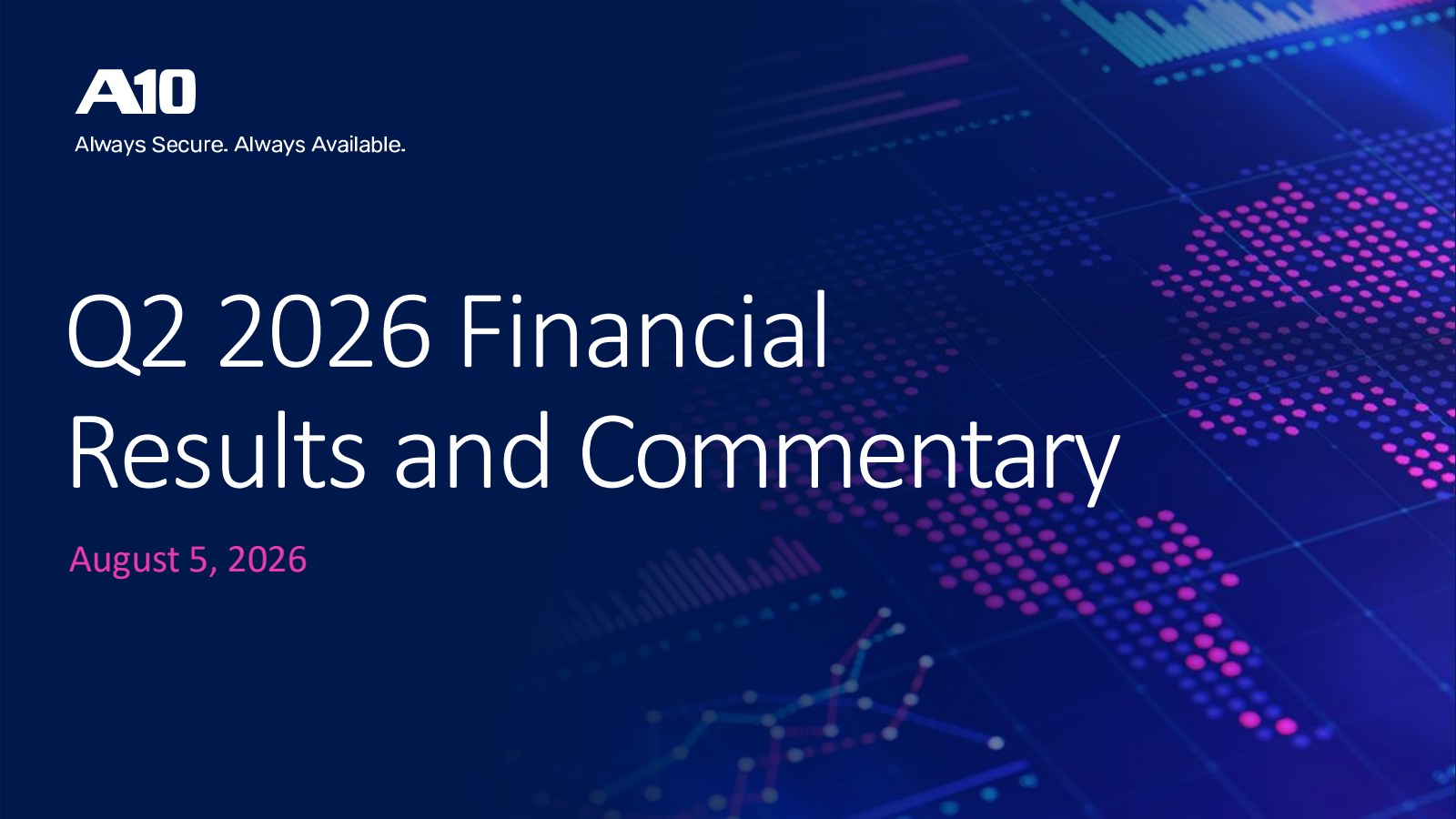 A10 Networks' Q2 2026 Slide Deck