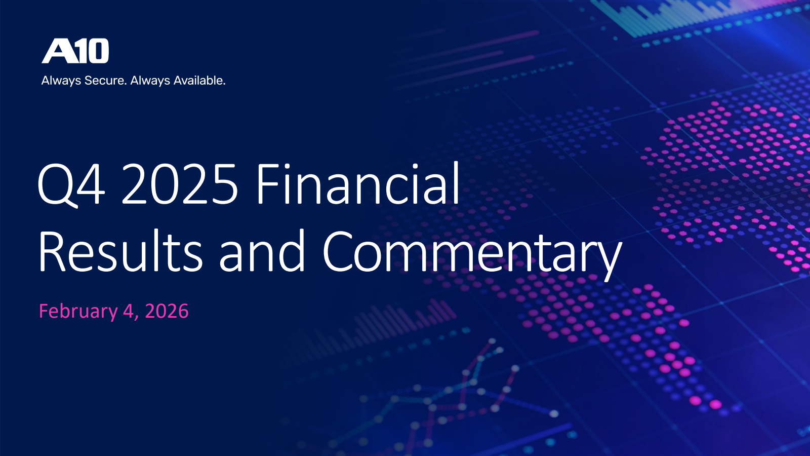 A10 Networks' Q4 2025 Slide Deck