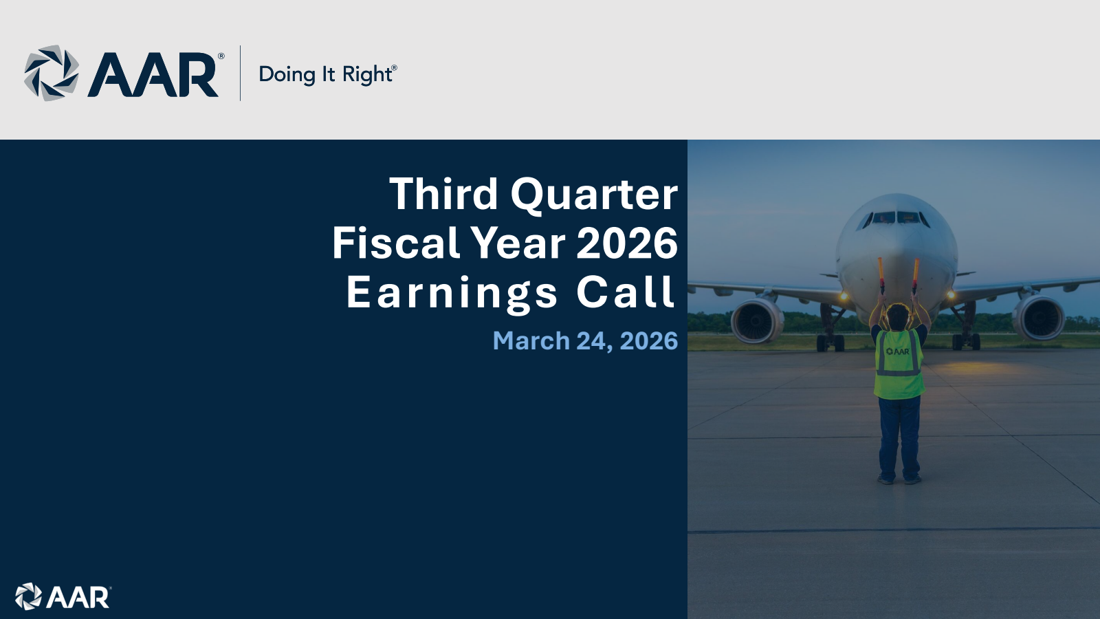 AAR's Q3 2026 Slide Deck