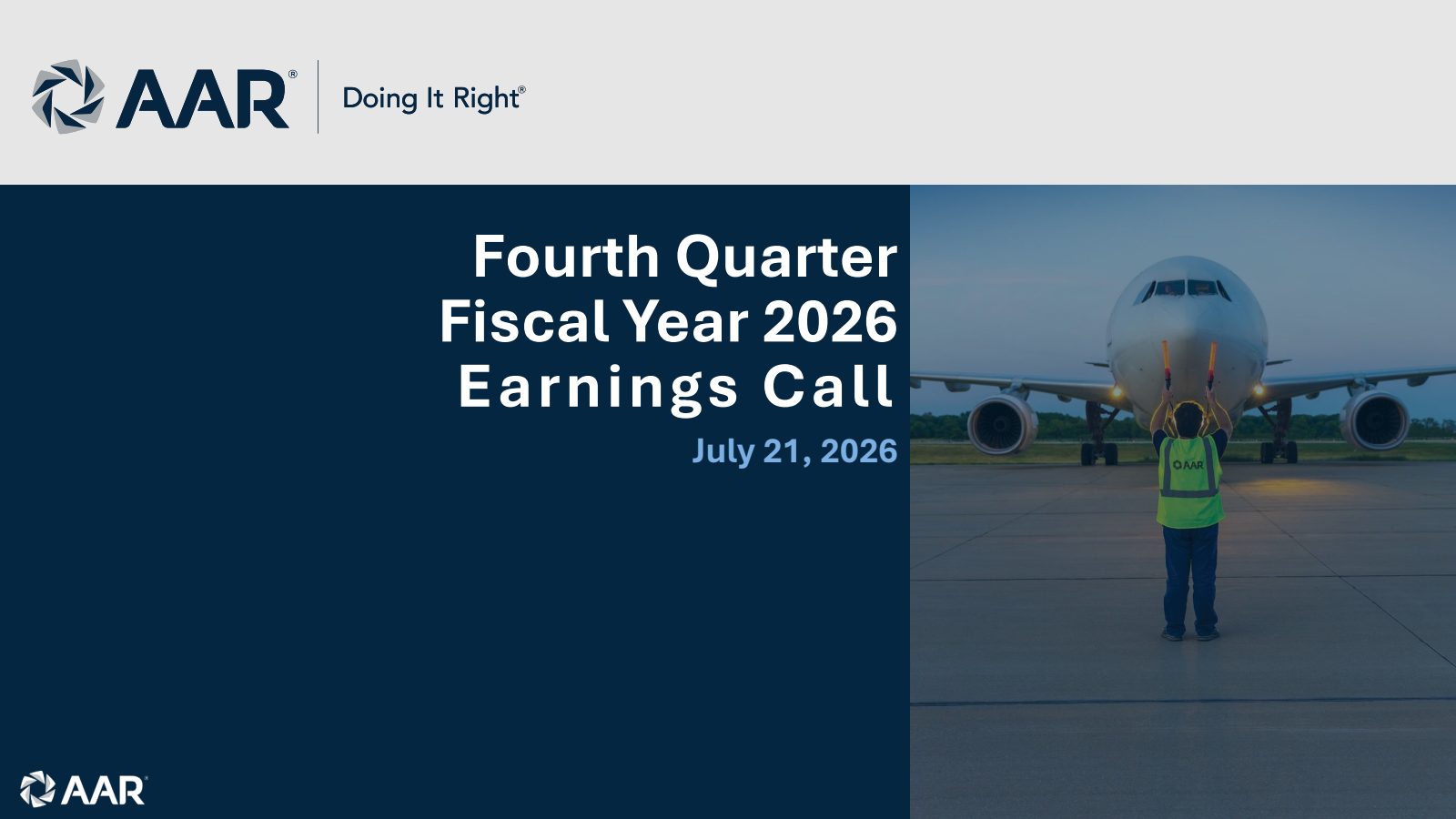 AAR's Q4 2026 Slide Deck