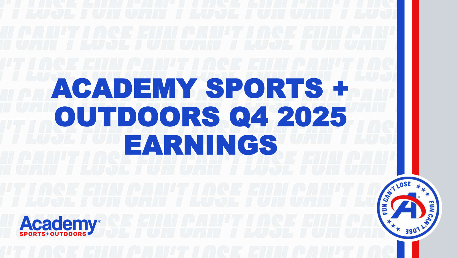 Academy Sports and Outdoors' Q4 2025 Slide Deck