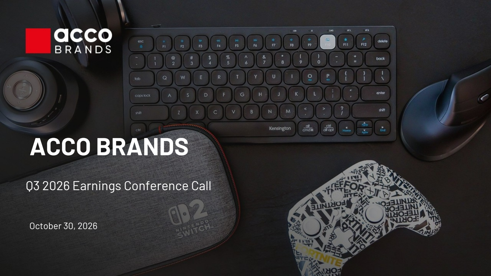 Acco Brands' Q3 2026 Slide Deck