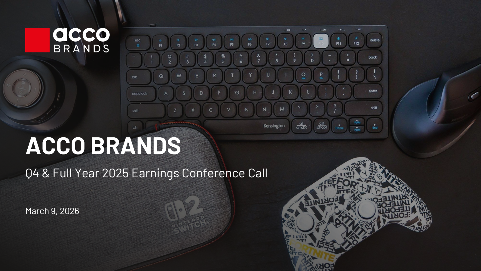 Acco Brands' Q4 2025 Slide Deck