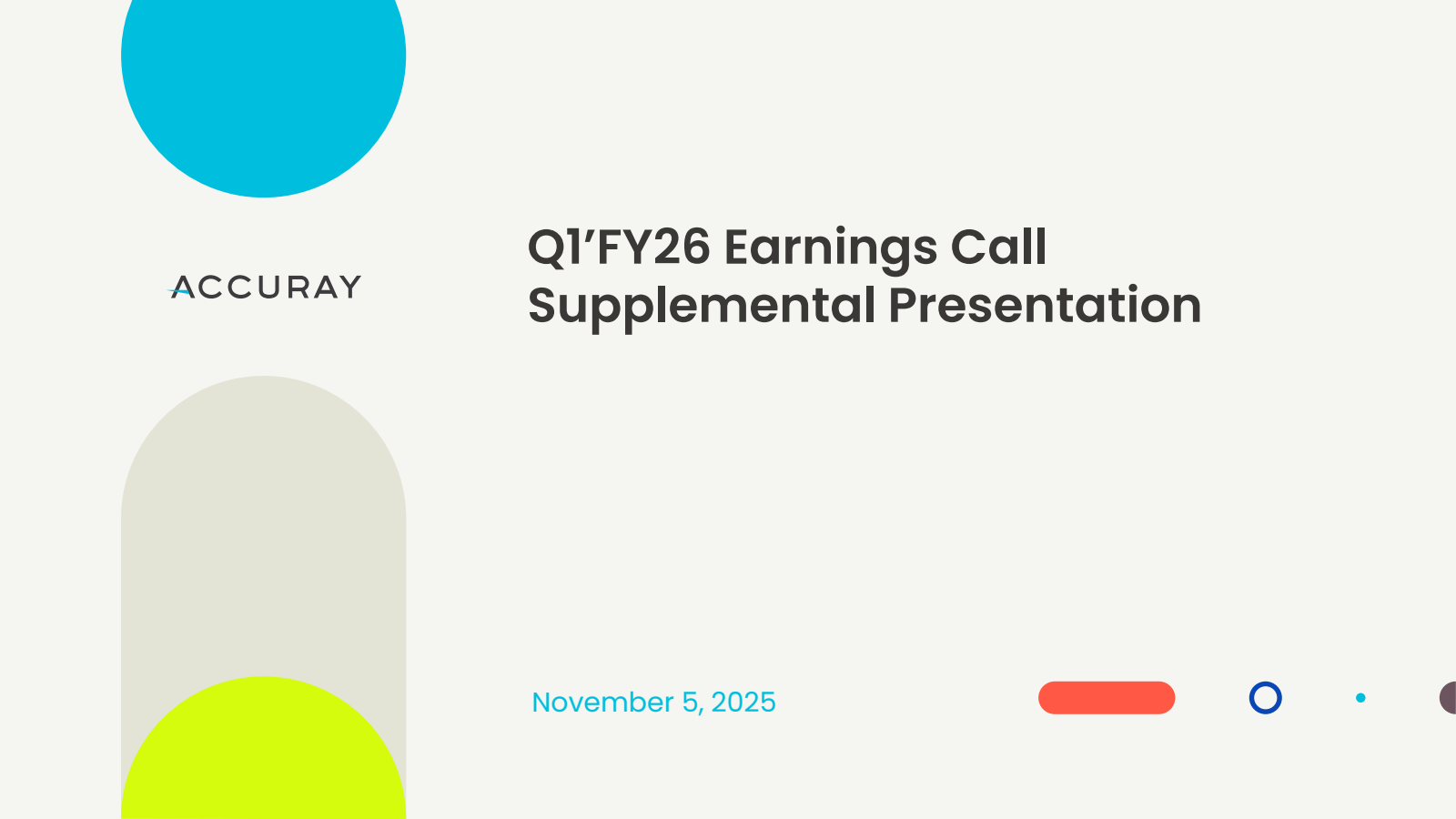 Accuray's Q1 2026 Slide Deck