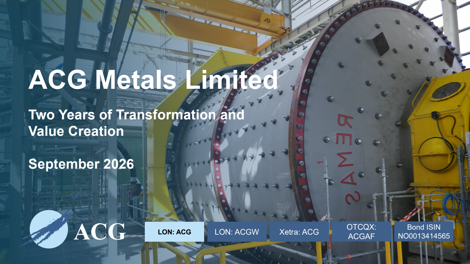 ACG Acquisition's H1 2026 Slide Deck