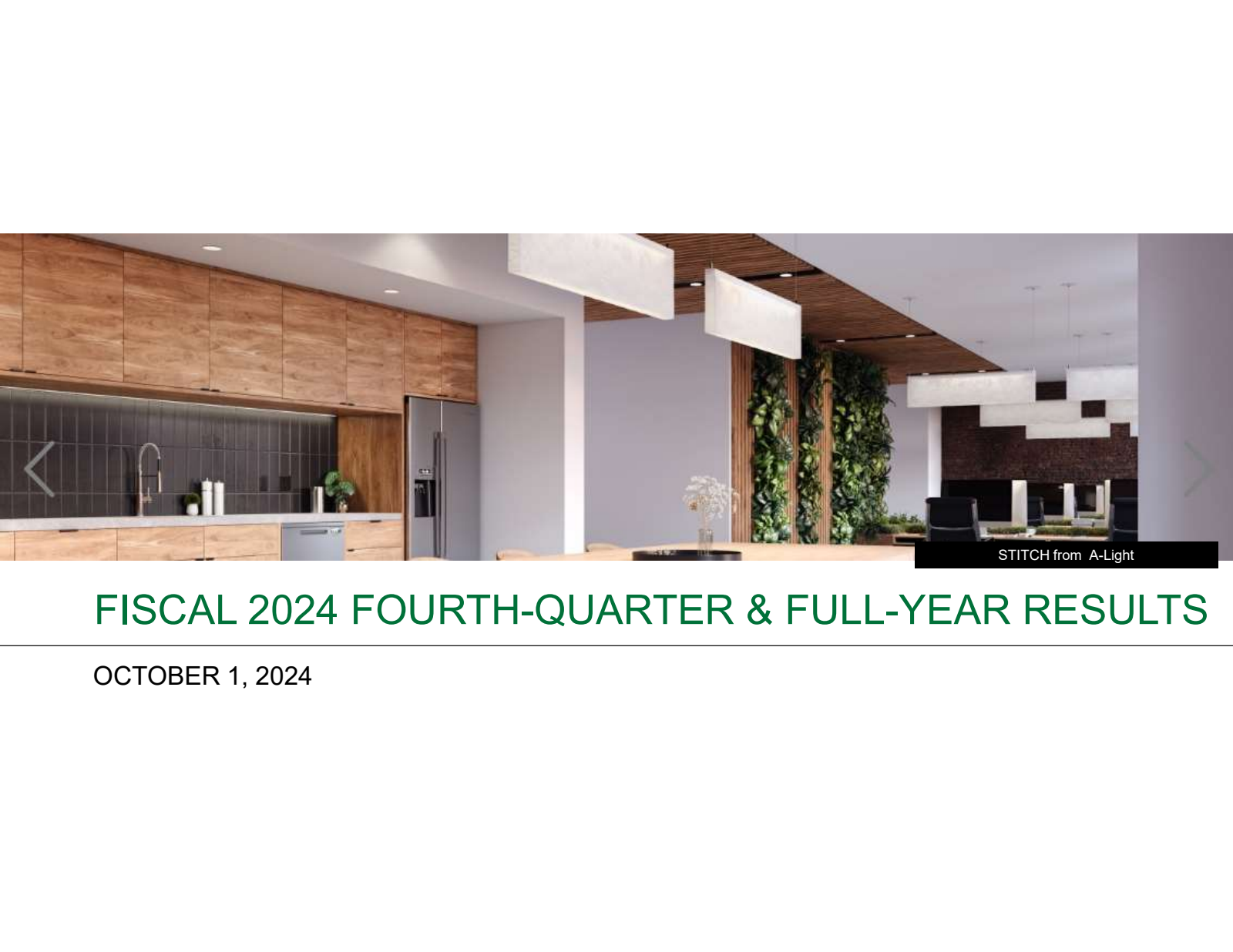 Acuity Brands' Q4 2024 Slide Deck
