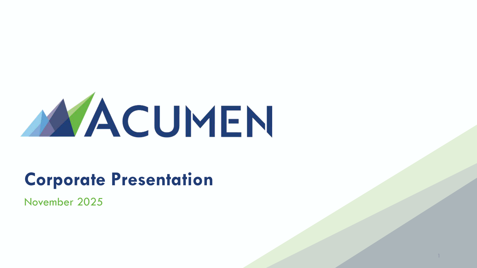 Acumen Pharmaceuticals' Q3 2025 Slide Deck