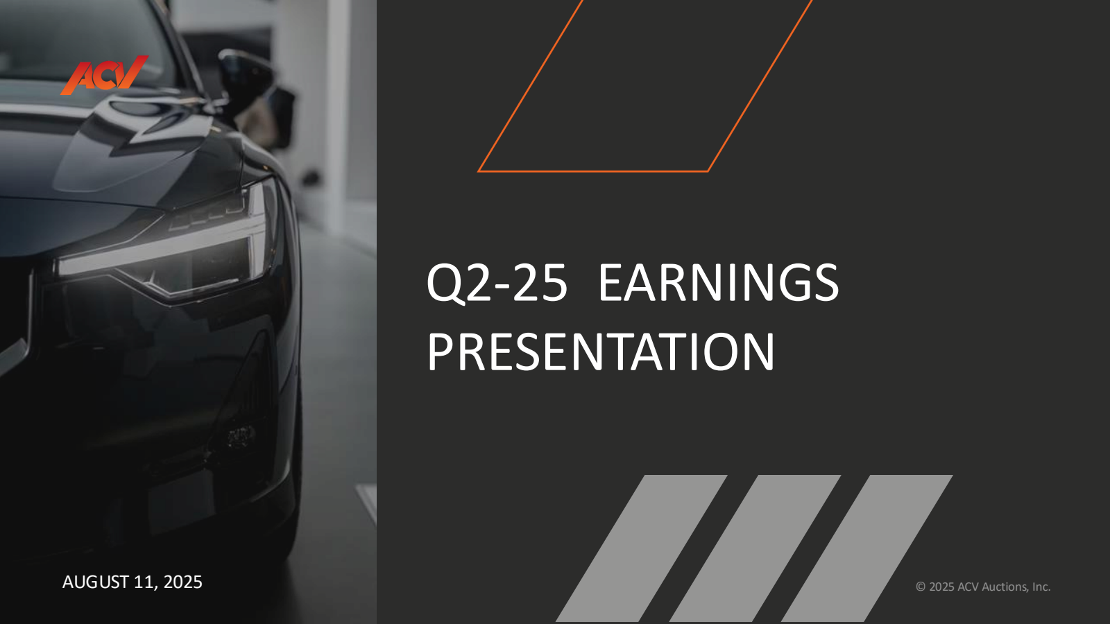 ACV Auctions' Q2 2025 Slide Deck