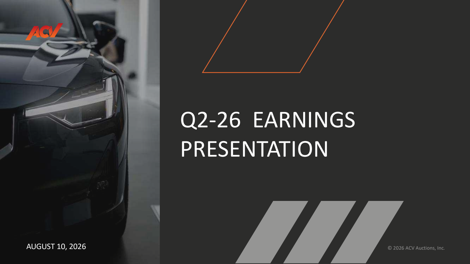 ACV Auctions' Q2 2026 Slide Deck
