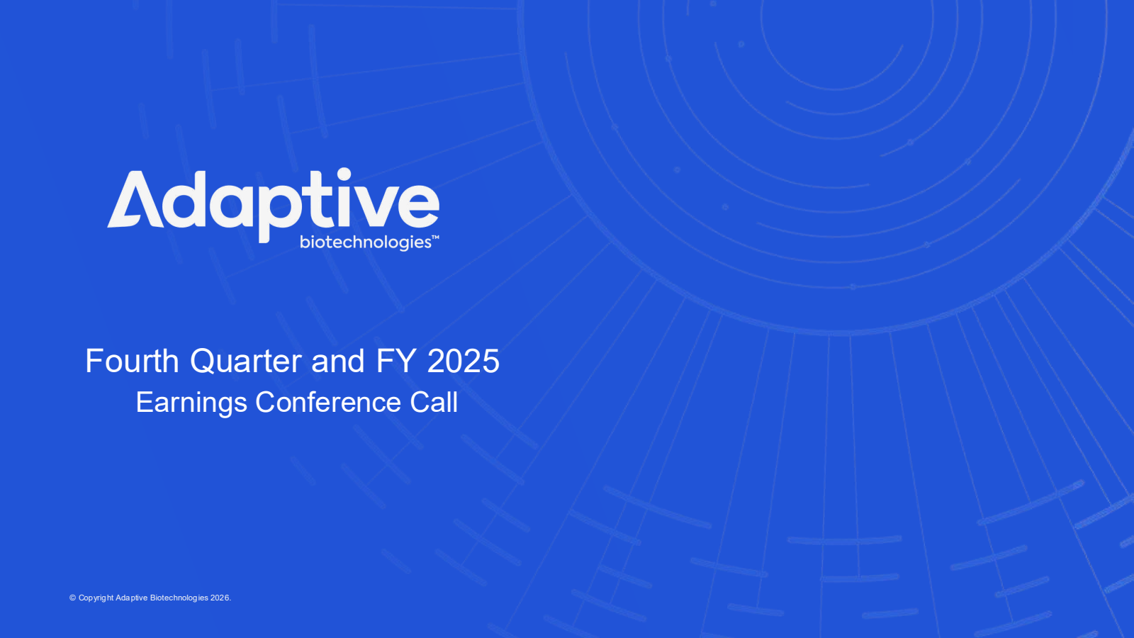 Adaptive Biotechnologies' Q4 2025 Slide Deck
