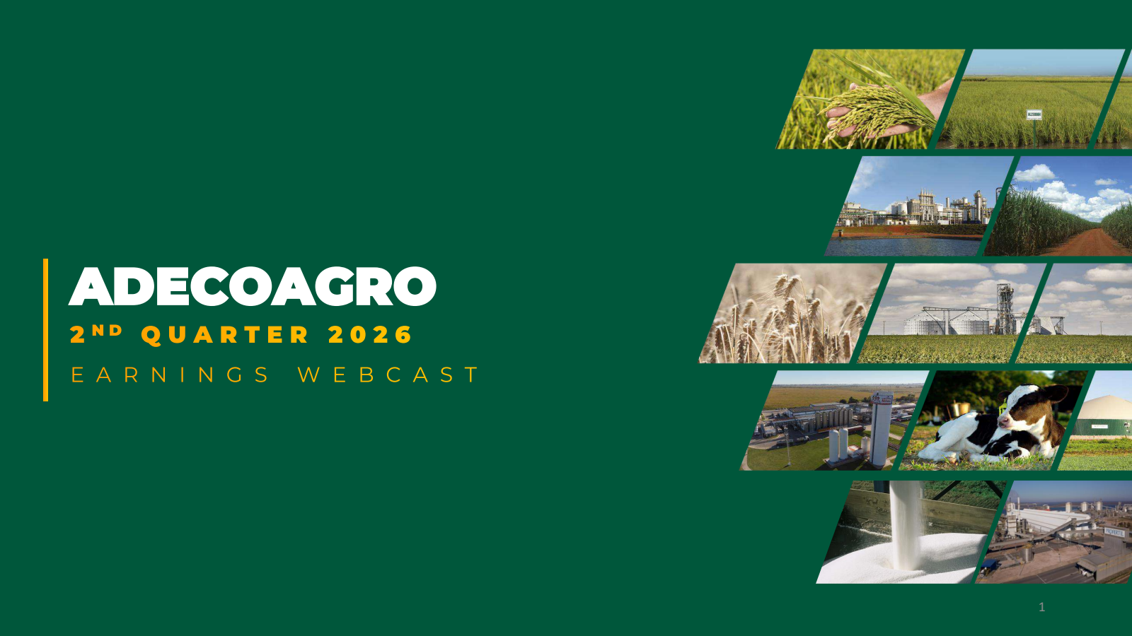 Adecoagro's Q2 2026 Slide Deck