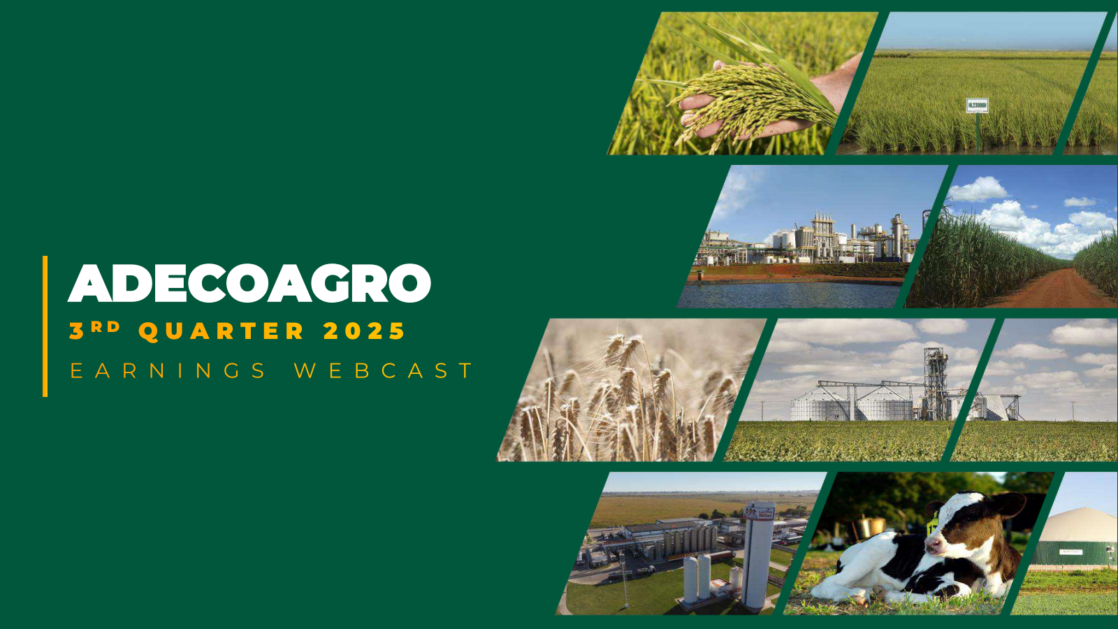 Adecoagro's Q3 2025 Slide Deck