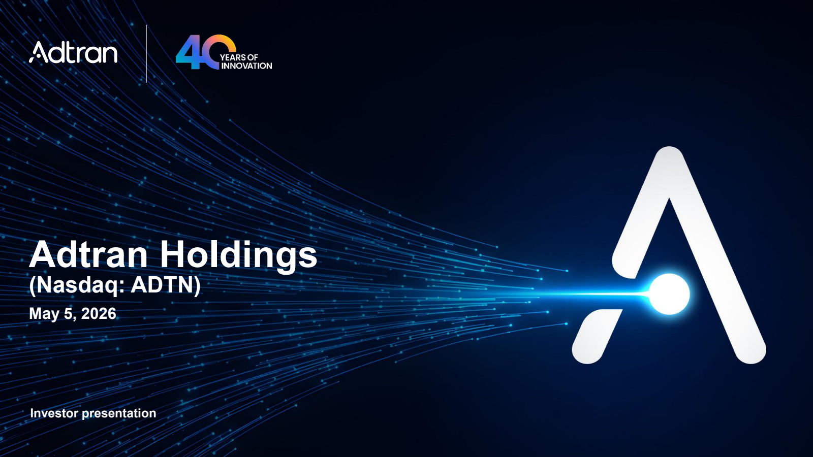 ADTRAN's Q1 2026 Slide Deck