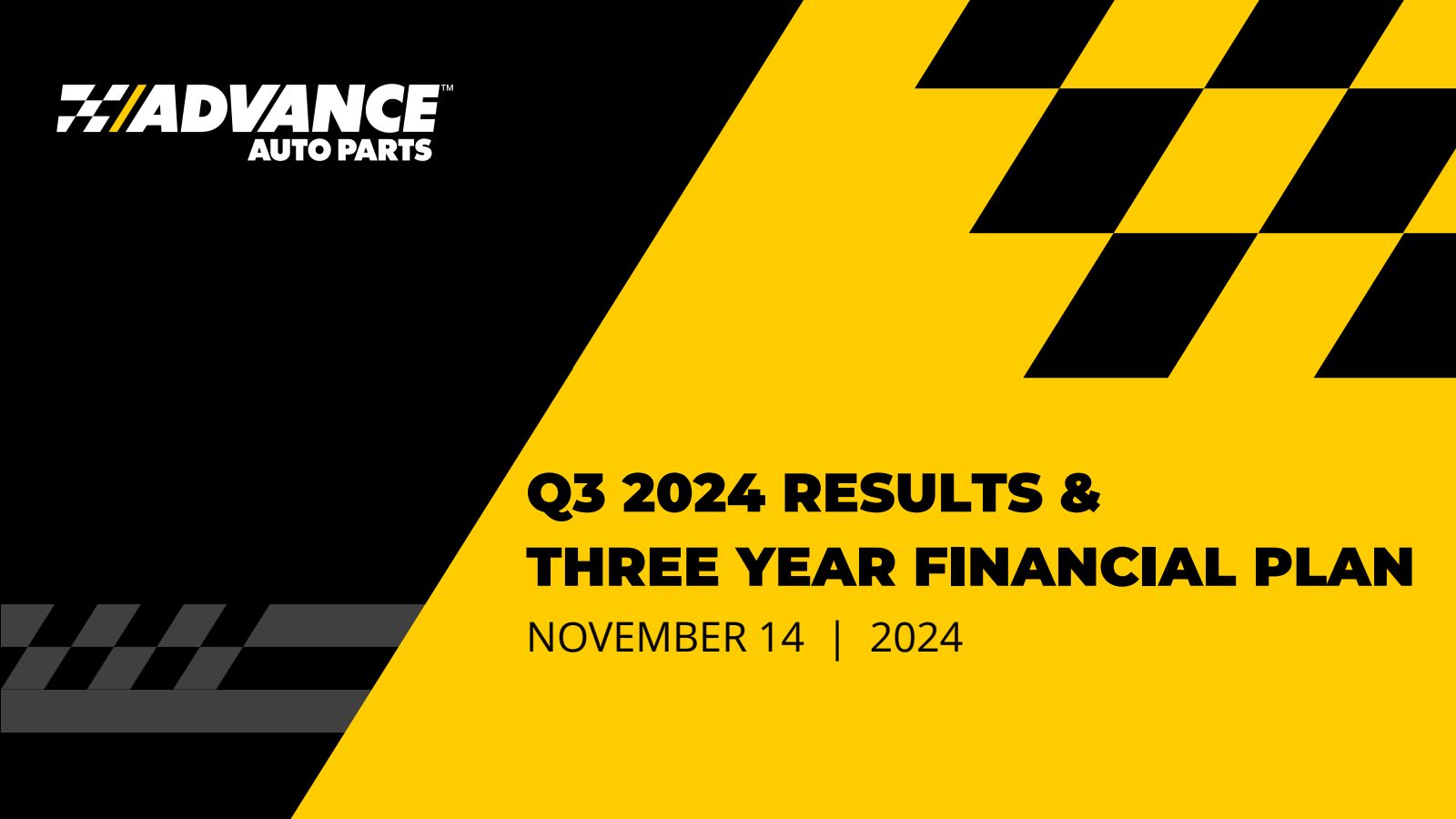 Advance Auto Parts' Q3 2024 Slide Deck
