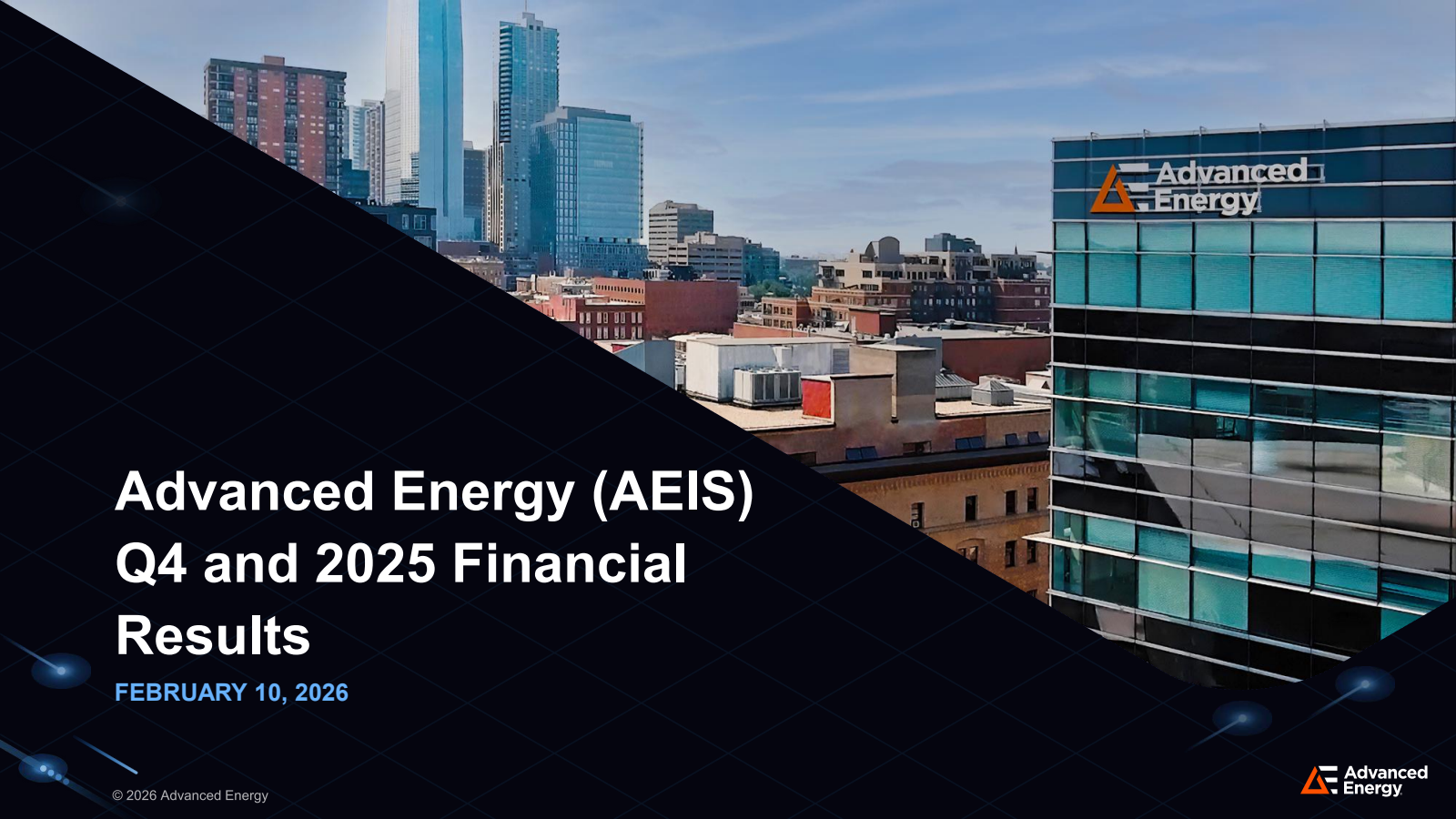 Advanced Energy Industries' Q4 2025 Slide Deck