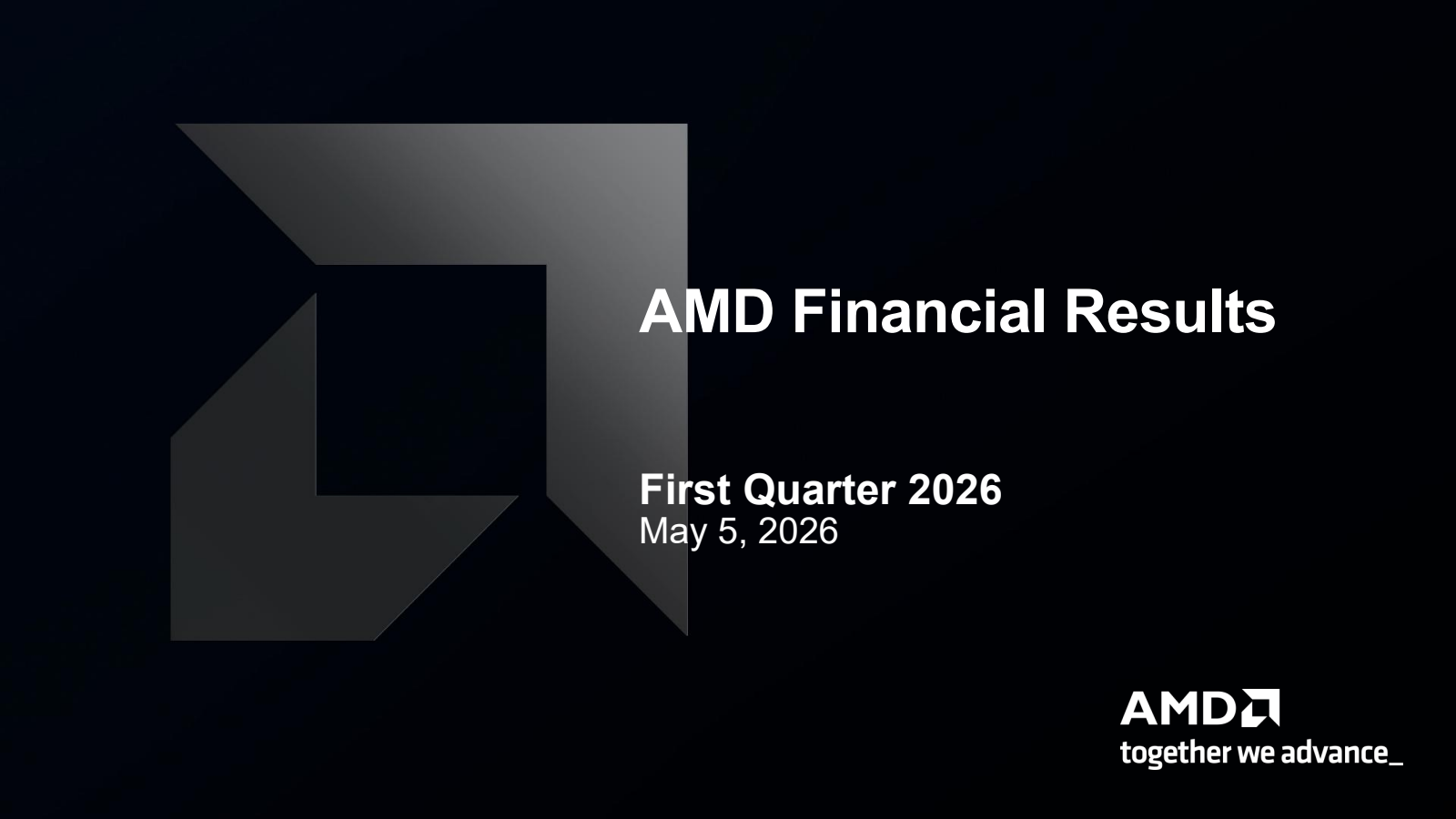 AMD Q1 2026 Earnings Report on 5/5/2026