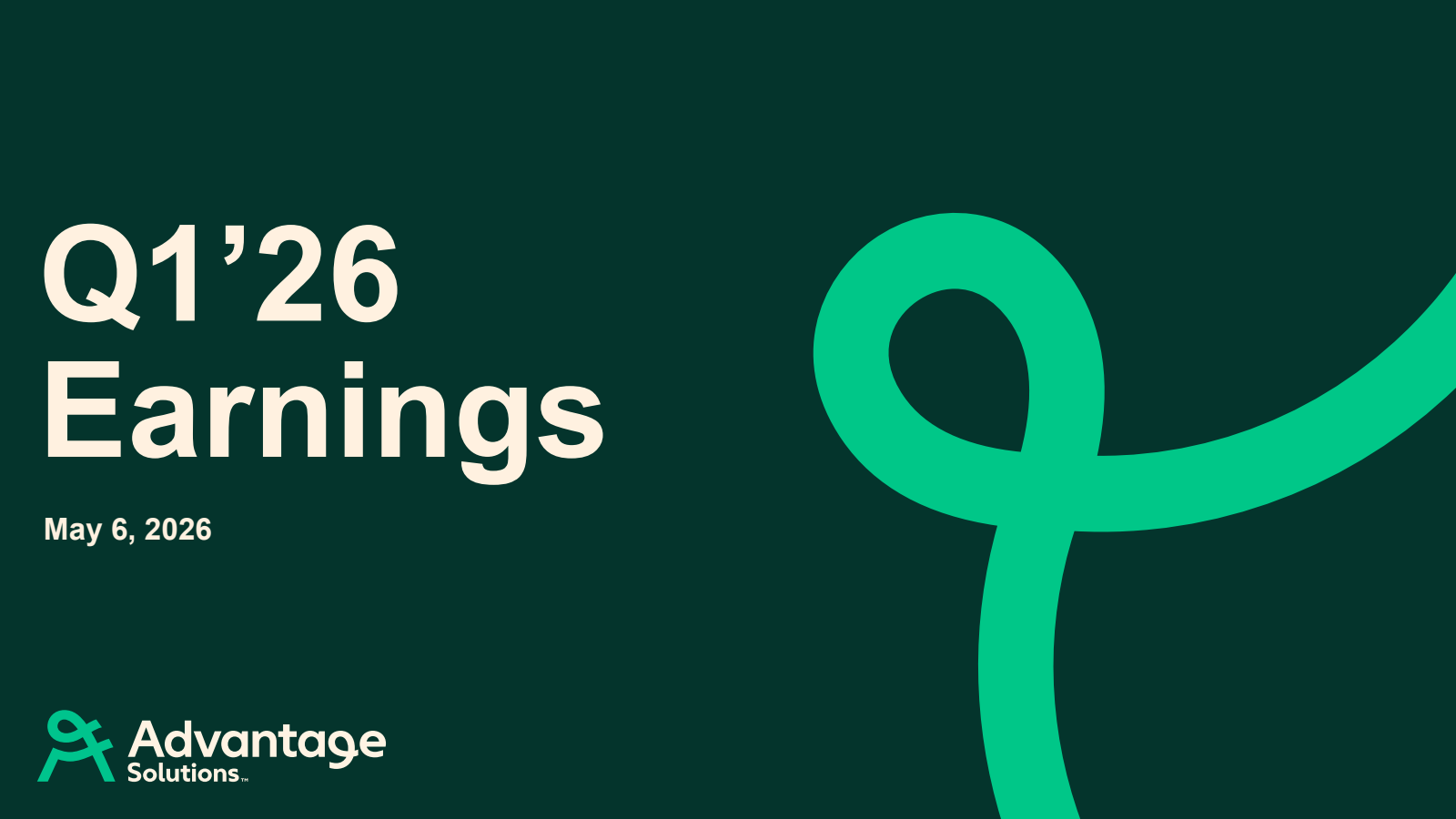 Advantage Solutions' Q1 2026 Slide Deck