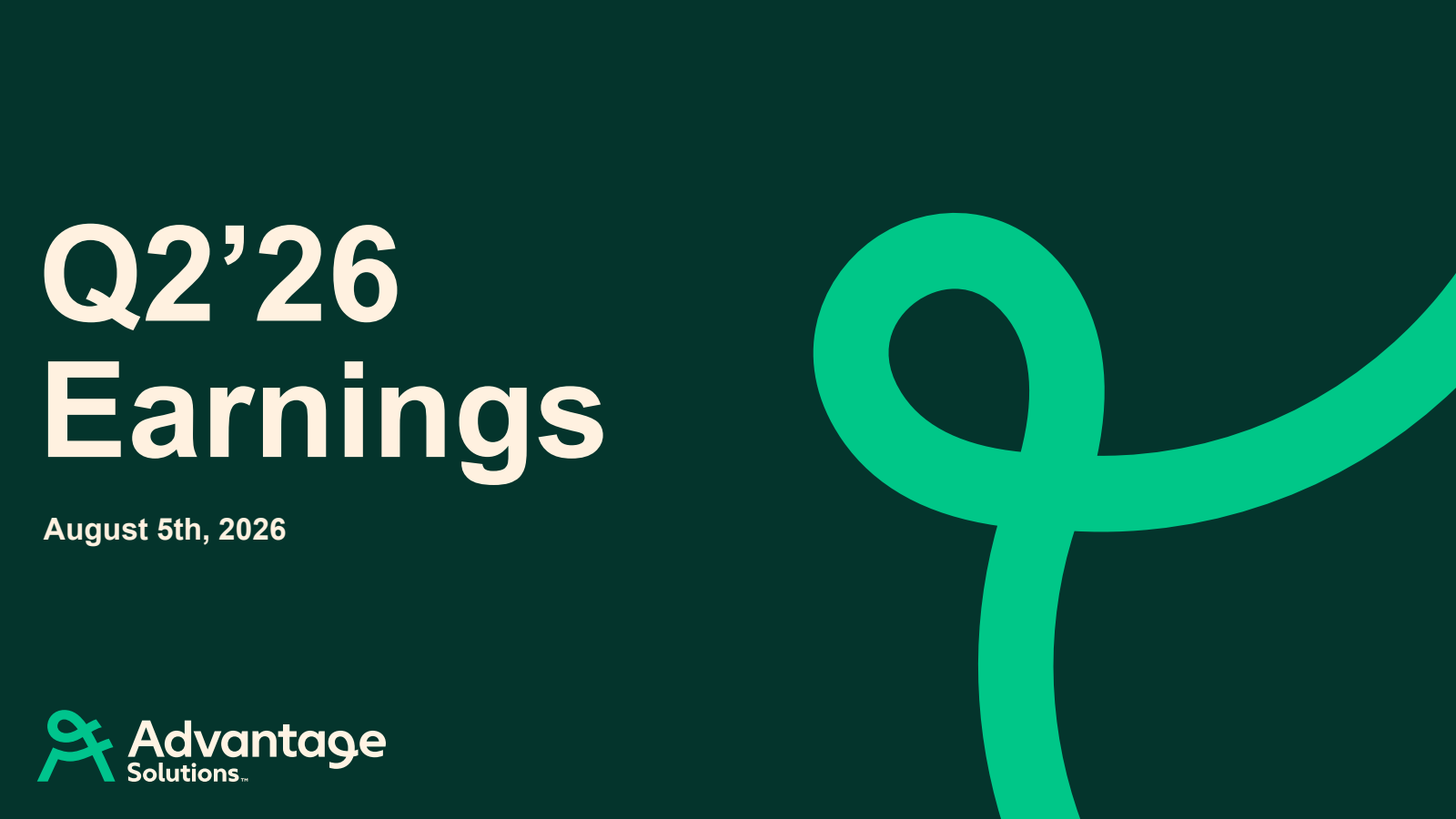Advantage Solutions' Q2 2026 Slide Deck