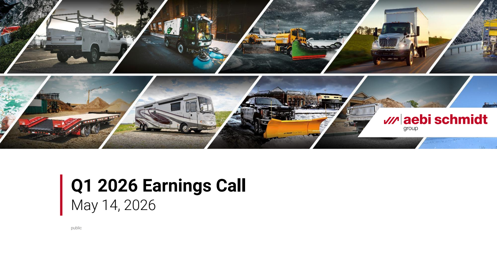 Aebi Schmidt's Q1 2026 Slide Deck