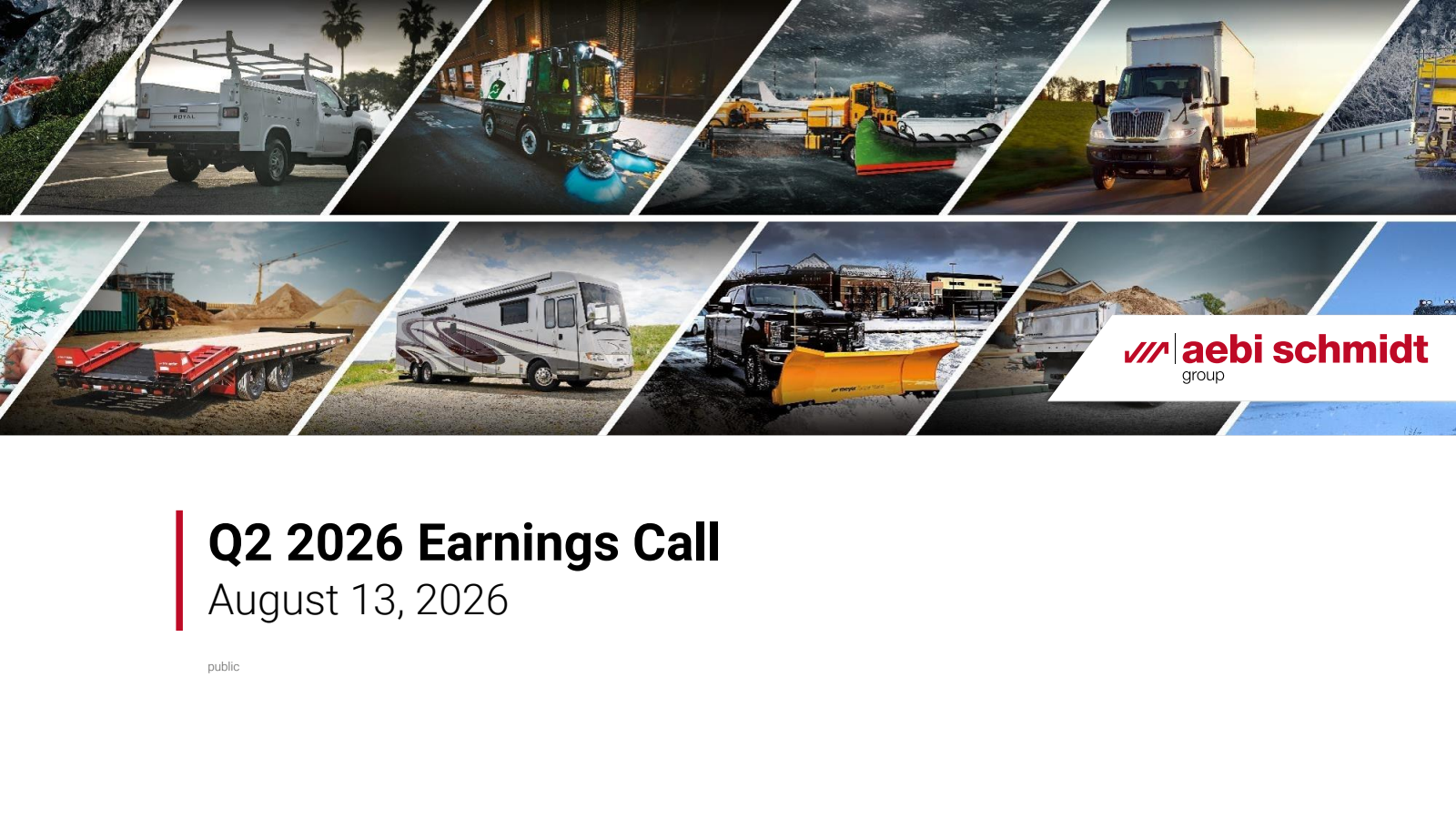 Aebi Schmidt's Q2 2026 Slide Deck