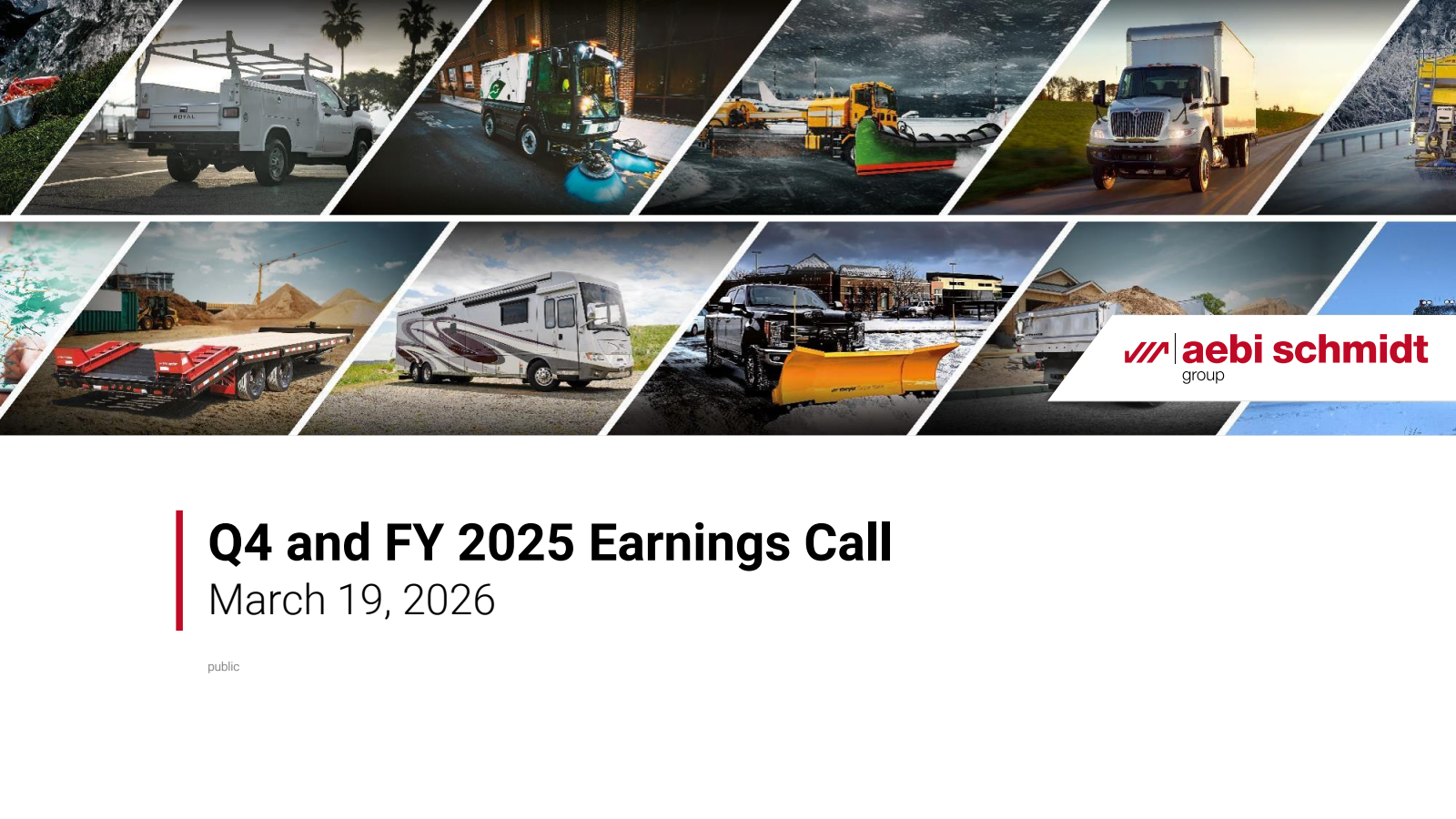 Aebi Schmidt's Q4 2025 Slide Deck