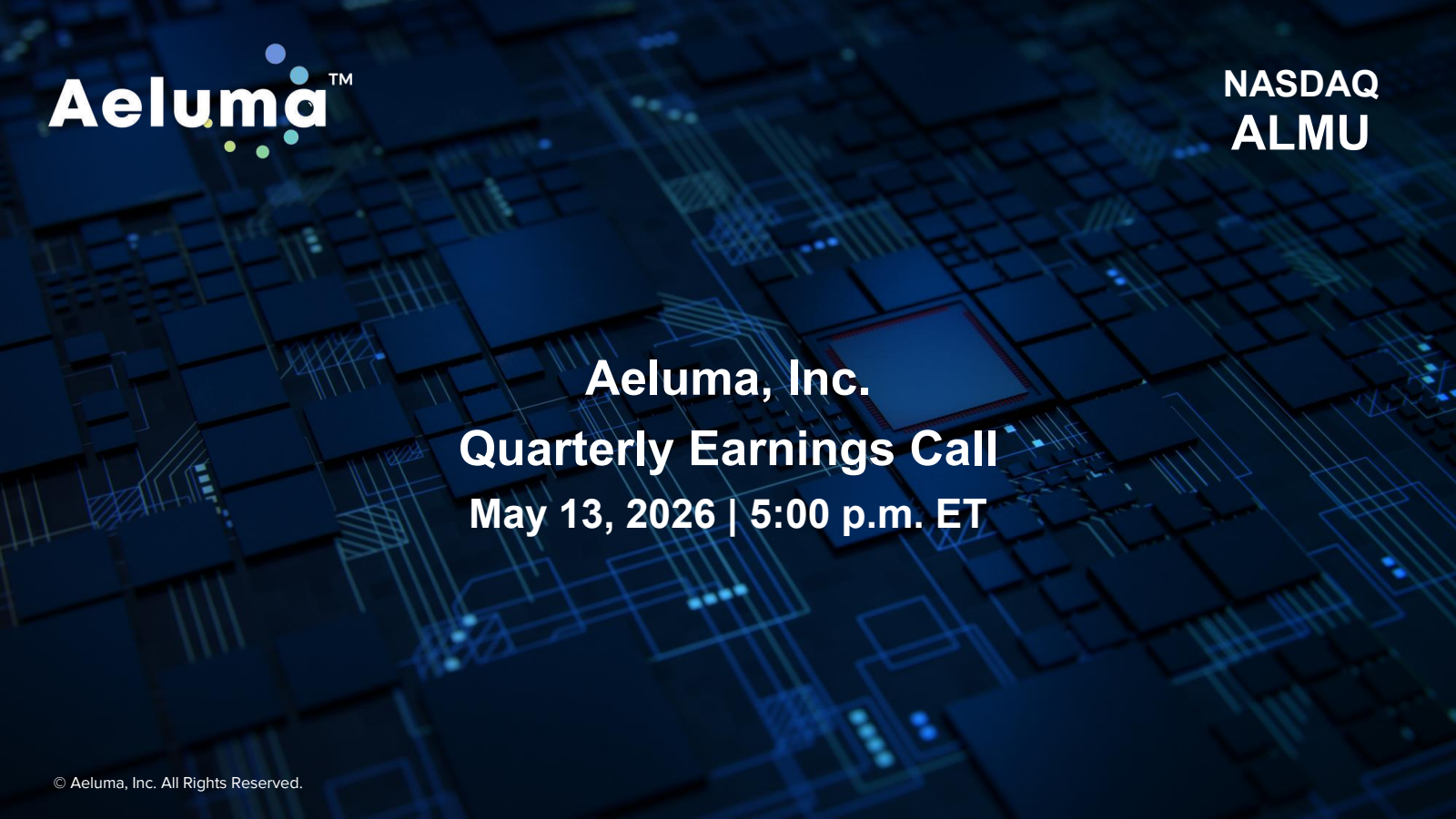 Aeluma's Q3 2026 Slide Deck