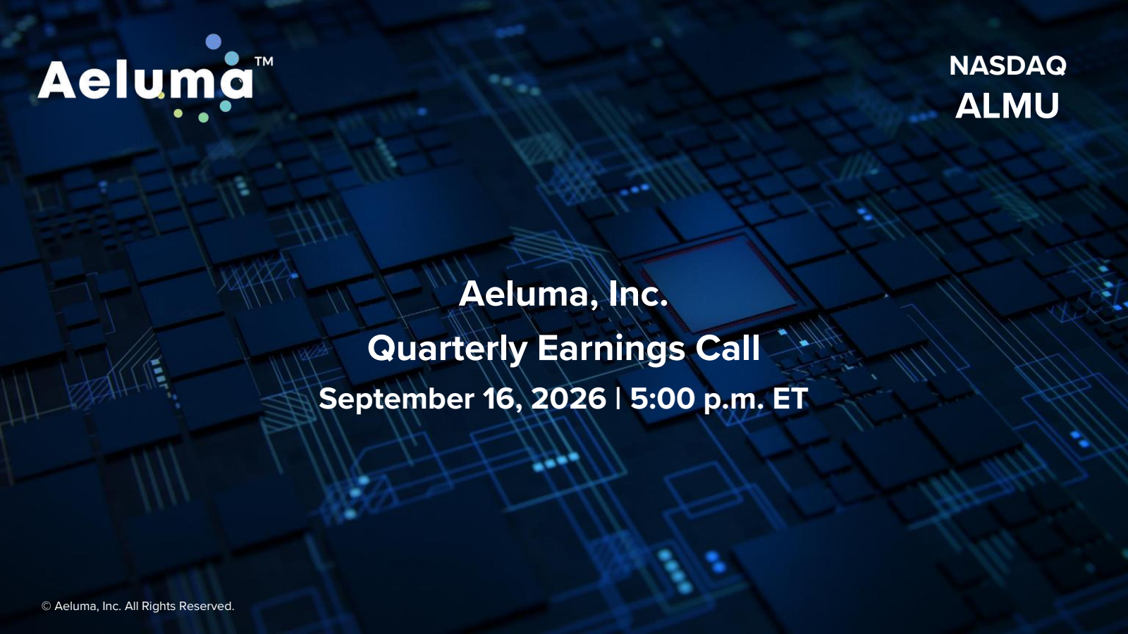 Aeluma's Q4 2026 Slide Deck
