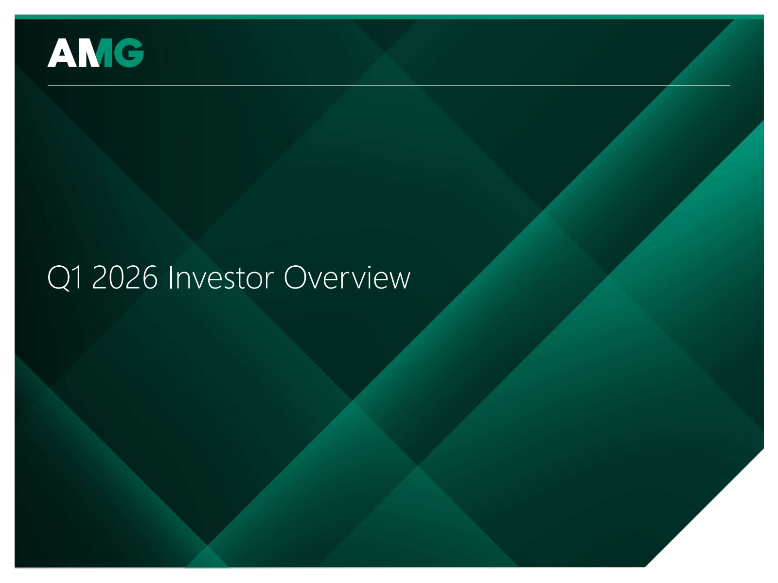 Affiliated Managers Group's Q1 2026 Slide Deck