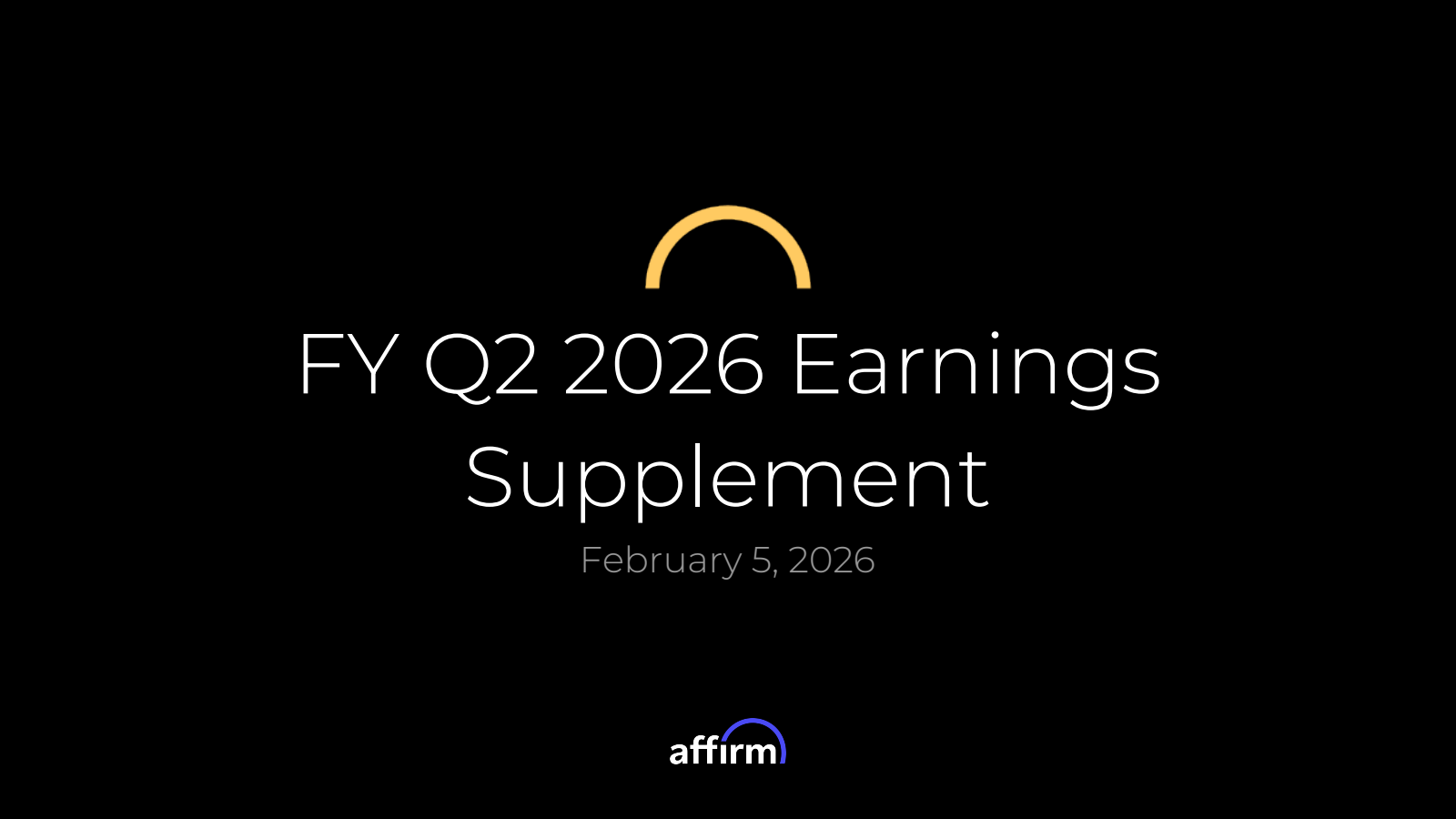 AFRM Q2 2026 Earnings Report on 2/5/2026