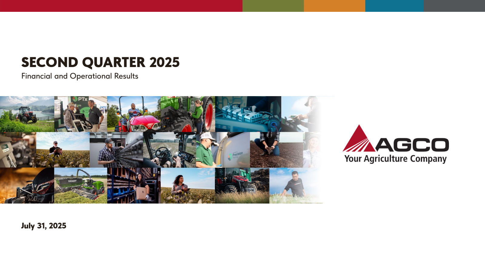 AGCO's Q2 2025 Slide Deck