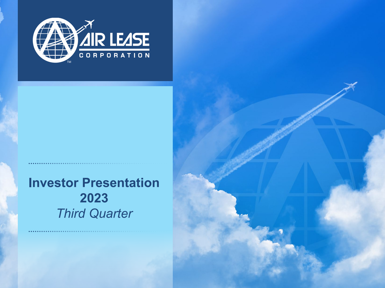 Air Lease's Q3 2023 Slide Deck
