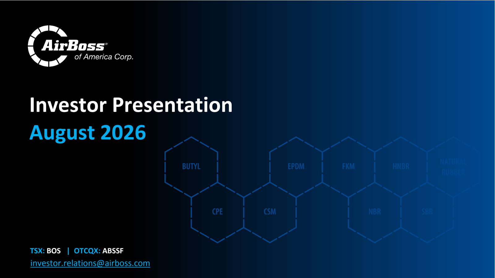 AirBoss of America's Q2 2026 Slide Deck