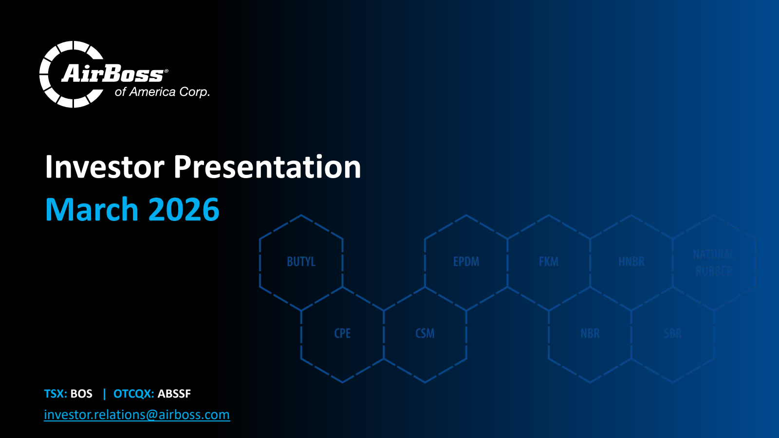 AirBoss of America's Q4 2025 Slide Deck