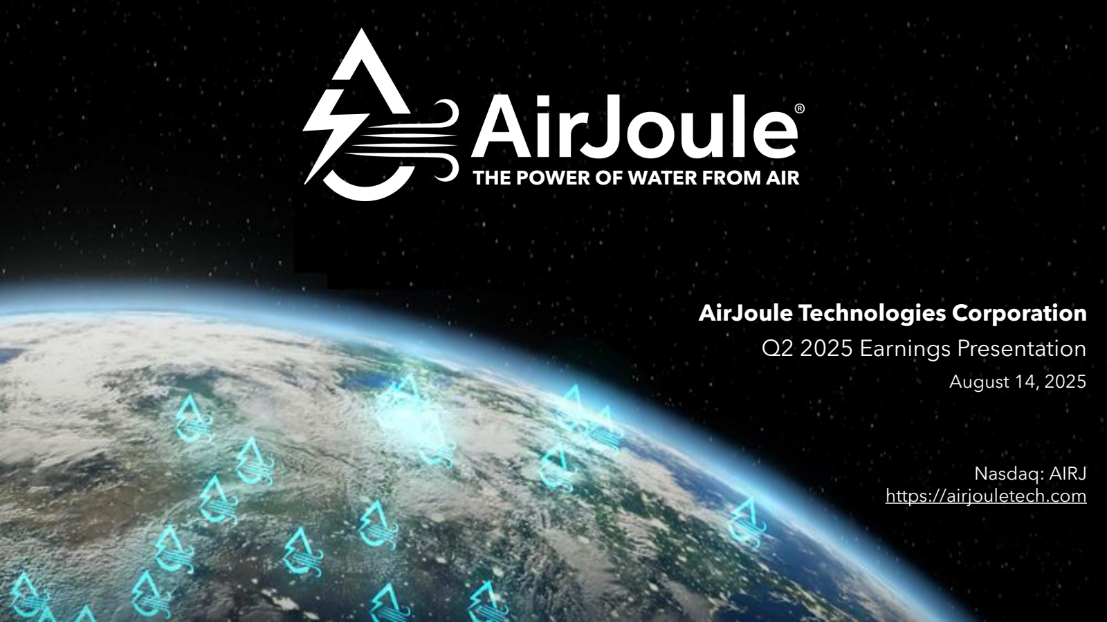 AirJoule Technologies' Q2 2025 Slide Deck