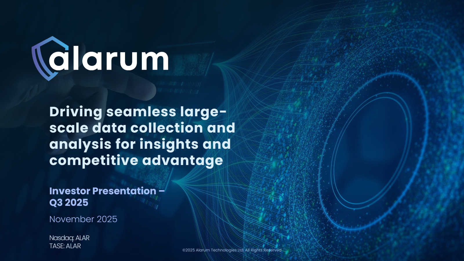 Alarum Technologies' Q3 2025 Slide Deck