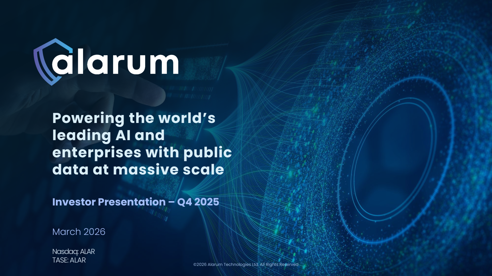 Alarum Technologies' Q4 2025 Slide Deck