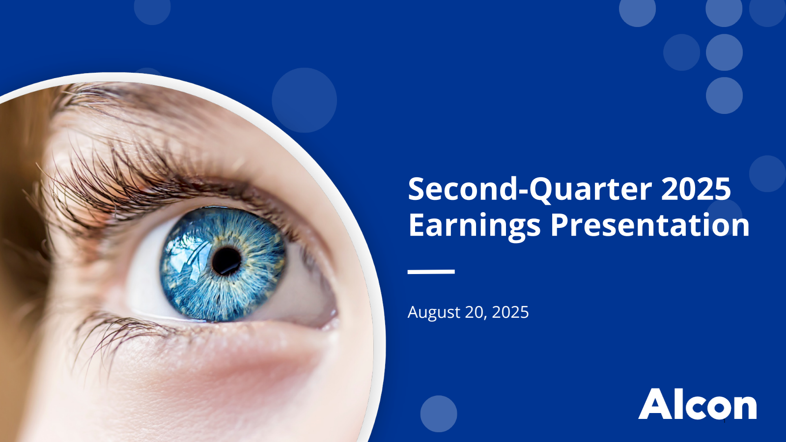 Alcon's Q2 2025 Slide Deck