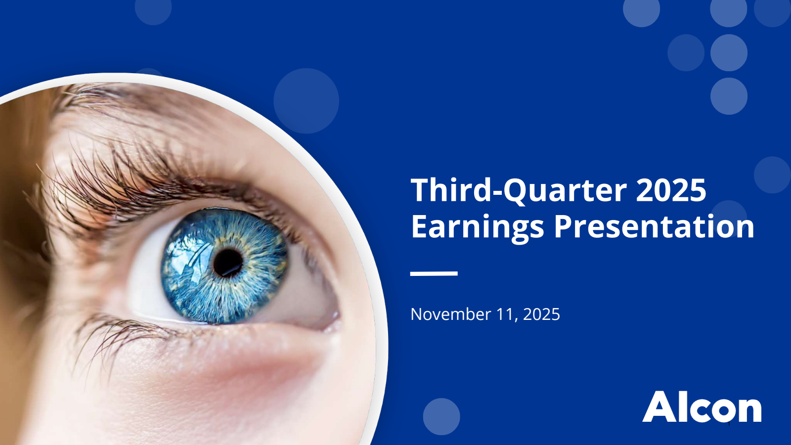 Alcon's Q3 2025 Slide Deck