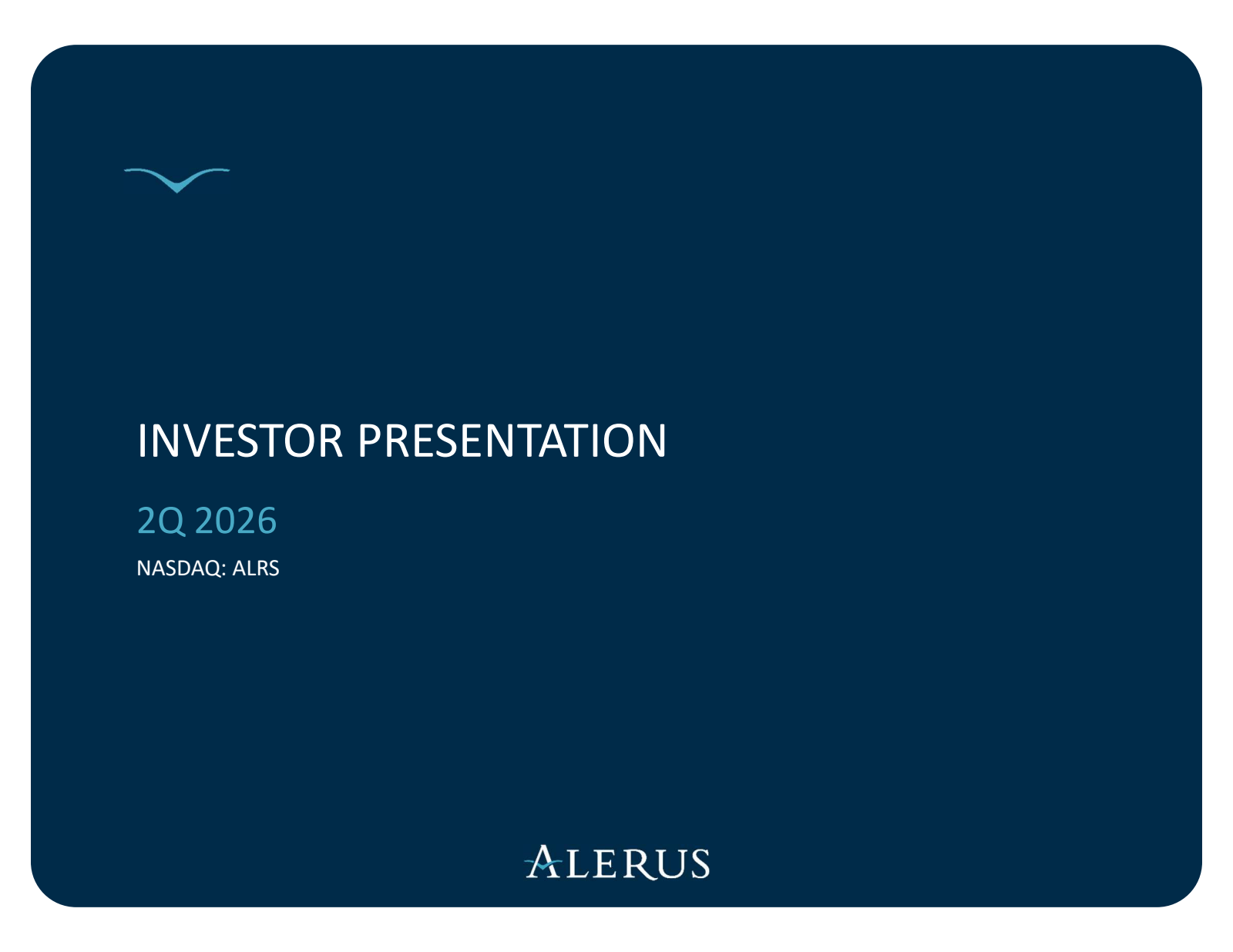 Alerus Financial's Q2 2026 Slide Deck