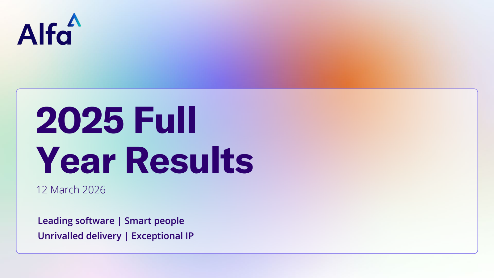 Alfa Financial Software's H2 2025 Slide Deck