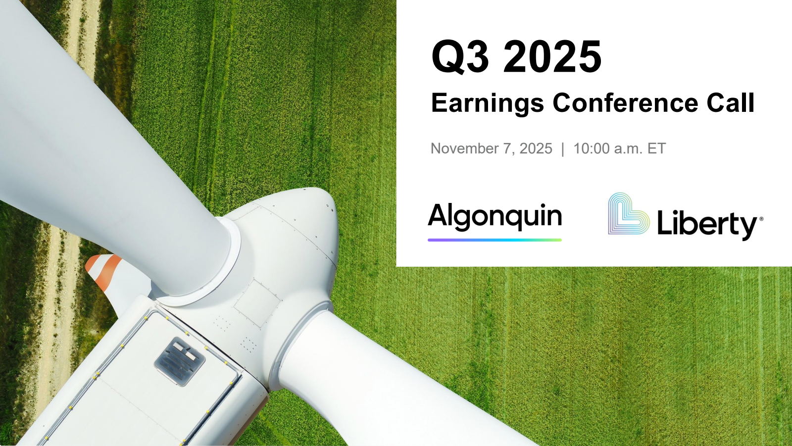 Algonquin Power & Utilities' Q3 2025 Slide Deck