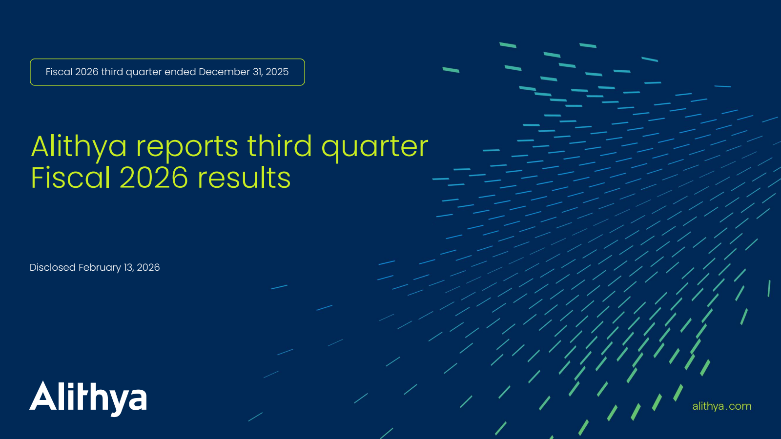 Alithya Group's Q3 2026 Slide Deck