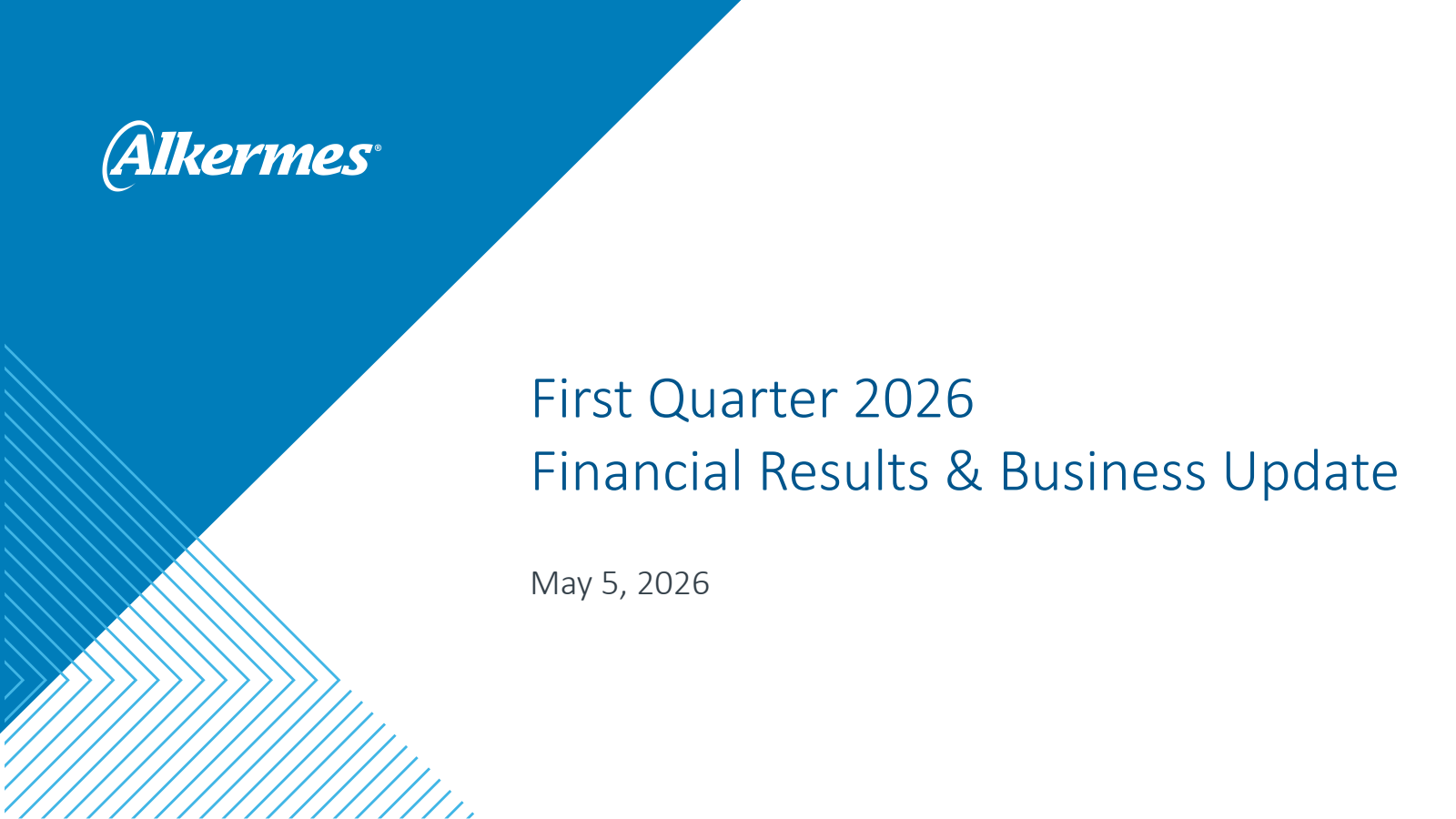 Alkermes' Q1 2026 Slide Deck