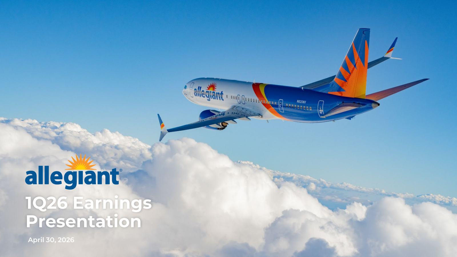 Allegiant Travel's Q1 2026 Slide Deck