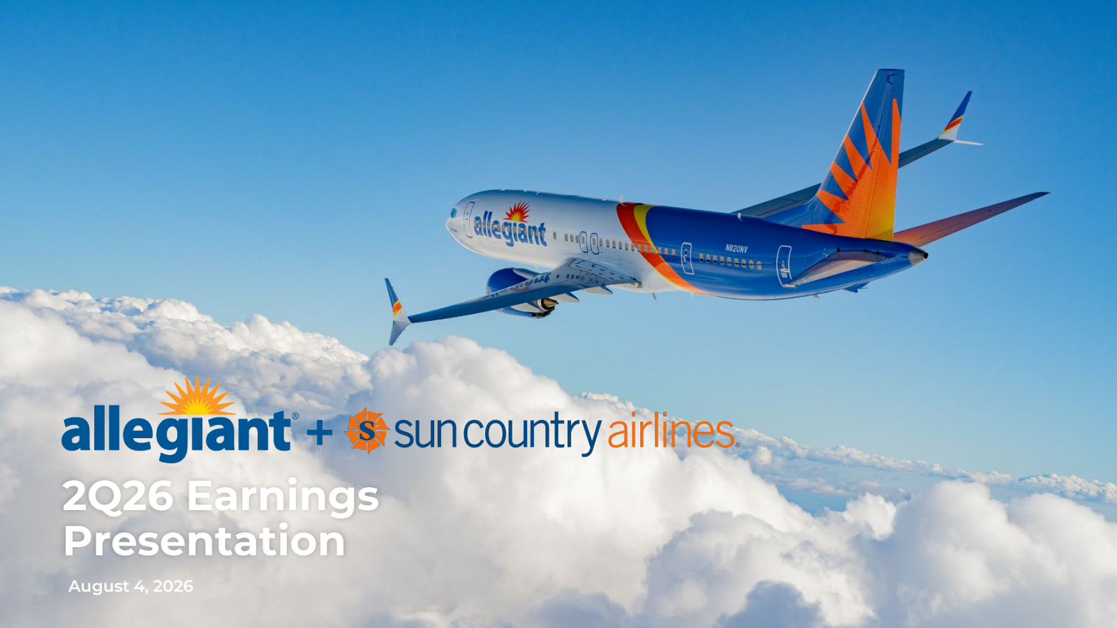 Allegiant Travel's Q2 2026 Slide Deck